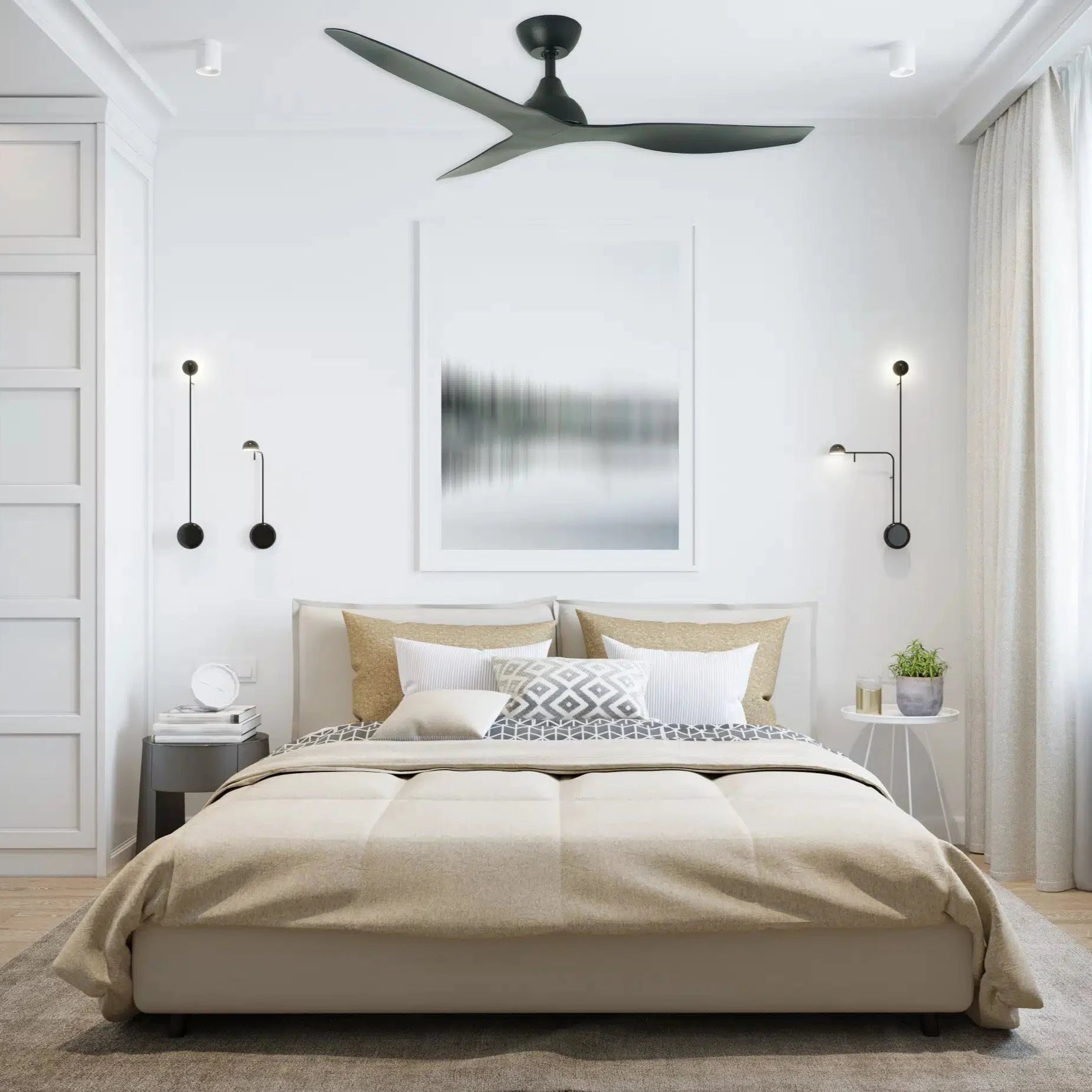 Martec Avoca 52" smart WiFi ceiling fan, slimline low-profile design