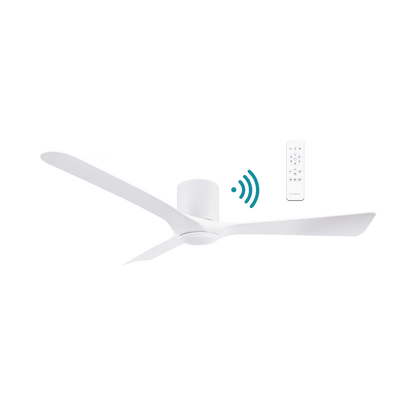 52" Fresno Smart WIFI DC Ceiling Fan Matt Black, Matt White or Black Walnut With Light by Martec - Mases LightingMartec