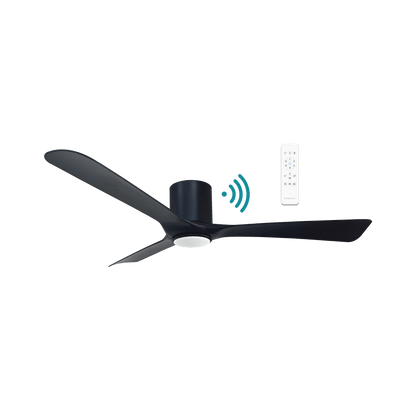 52" Fresno Smart WIFI DC Ceiling Fan Matt Black, Matt White or Black Walnut With Light by Martec - Mases LightingMartec