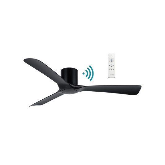 52" Fresno Smart WIFI DC Ceiling Fan Matt White, Matt Black or Black/Walnut | Martec - Mases LightingMartec