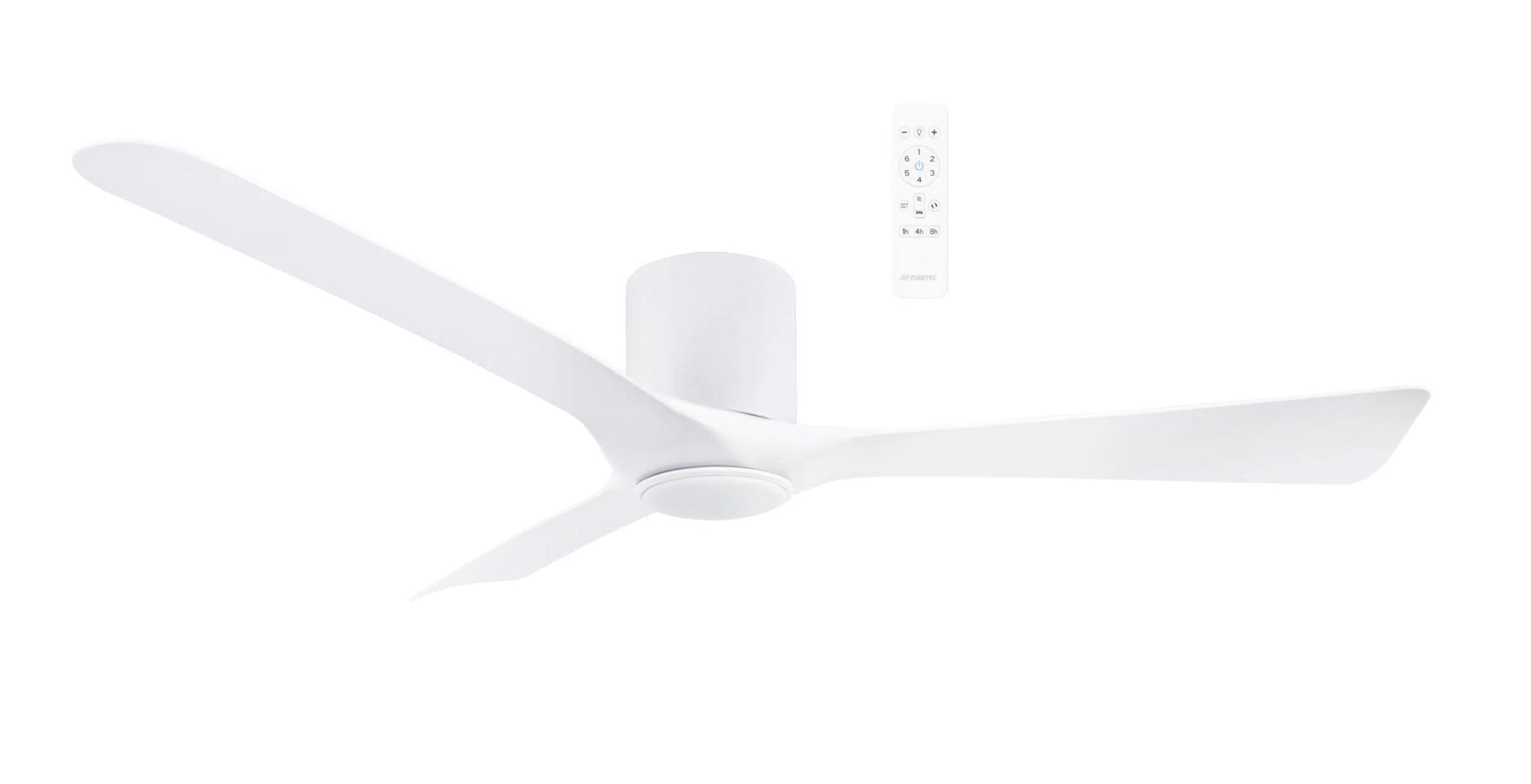 52" Fresno Smart WIFI DC Ceiling Fan White With Light MFDC1333 Martec Lighting - Mases LightingMartec