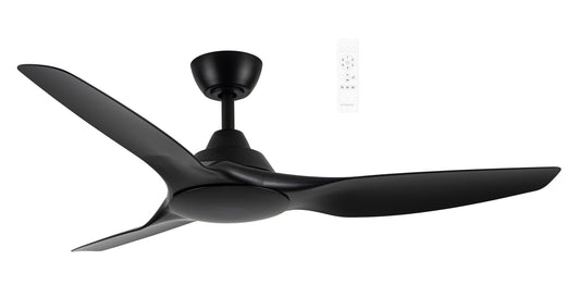 52" Impact DC Ceiling Fan Matt Black, Matt White, Matt Black/Walnut MIDC133 Martec Lighting - Mases LightingMartec