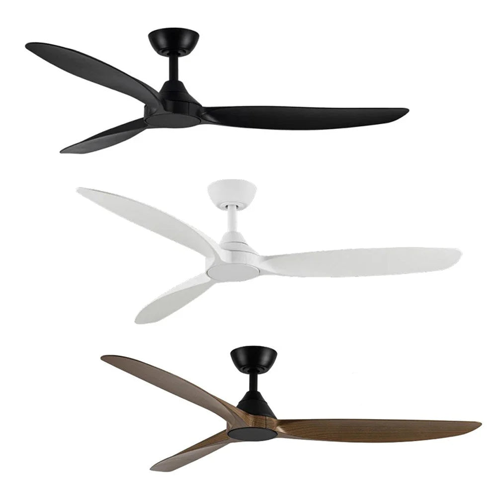 52" Seaforth DC Ceiling Fan Matt Black, Matt White, Matt Black/Teak MDCS133 Martec Lighting - Mases LightingMartec