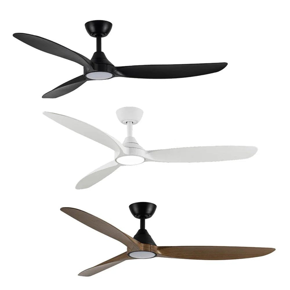 52" Seaforth DC Ceiling Fan Matt Black, Matt White, Matt Black/Teak with Light MDCS1333 Martec Lighting - Mases LightingMartec