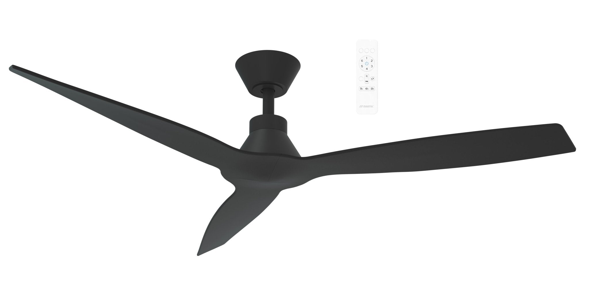 52" Triumph DC Ceiling Fan Antique Bronze/Walnut, Matt Black, Matt White MDCT133 Martec Lighting