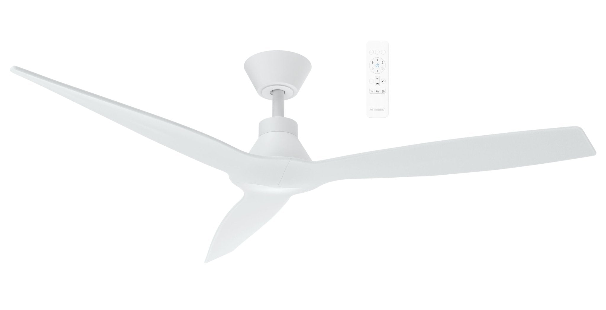 52" Triumph DC Ceiling Fan Antique Bronze/Walnut, Matt Black, Matt White MDCT133 Martec Lighting