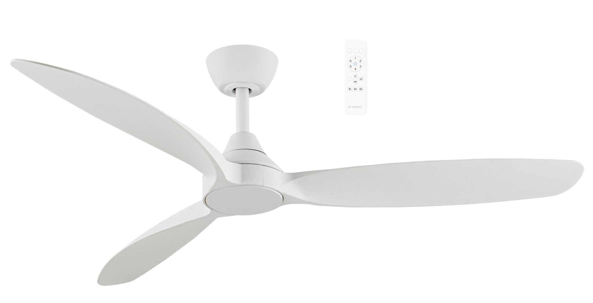 56" Seaforth DC Ceiling Fan Matt Black, Matt White, Matt Black/Teak MDCS143 Martec Lighting