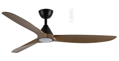 56" Seaforth DC Ceiling Fan Matt Black, Matt White, Matt Black/Teak with Light MDCS1433 Martec Lighting - Mases LightingMartec
