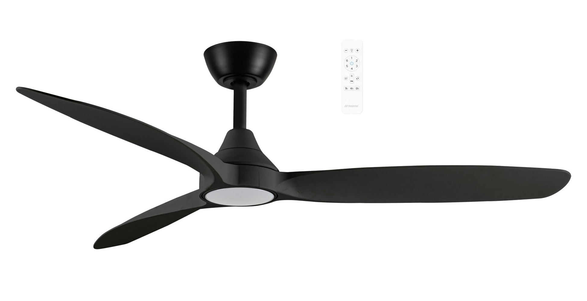 56" Seaforth DC Ceiling Fan Matt Black, Matt White, Matt Black/Teak with Light MDCS1433 Martec Lighting - Mases LightingMartec