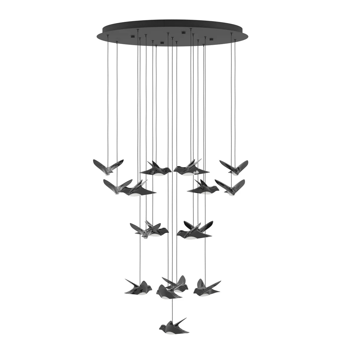 Eglo Paratebueno 17 Light Round LED Pendant Black 390352