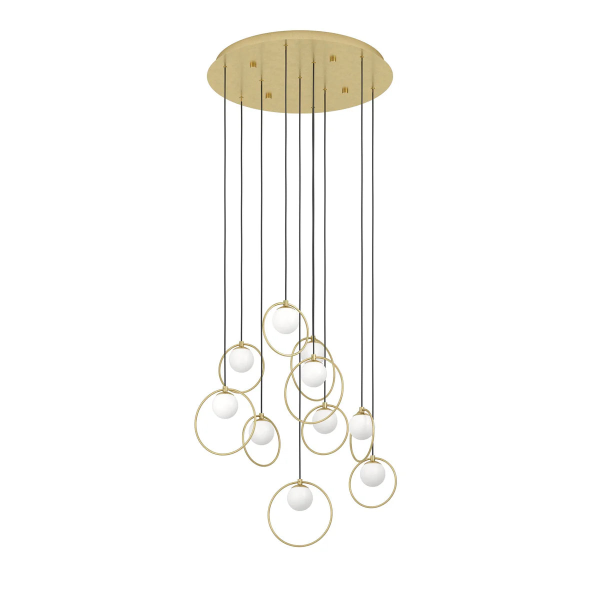 Eglo Portocolom 10 Light Round LED Pendant Gold 390345