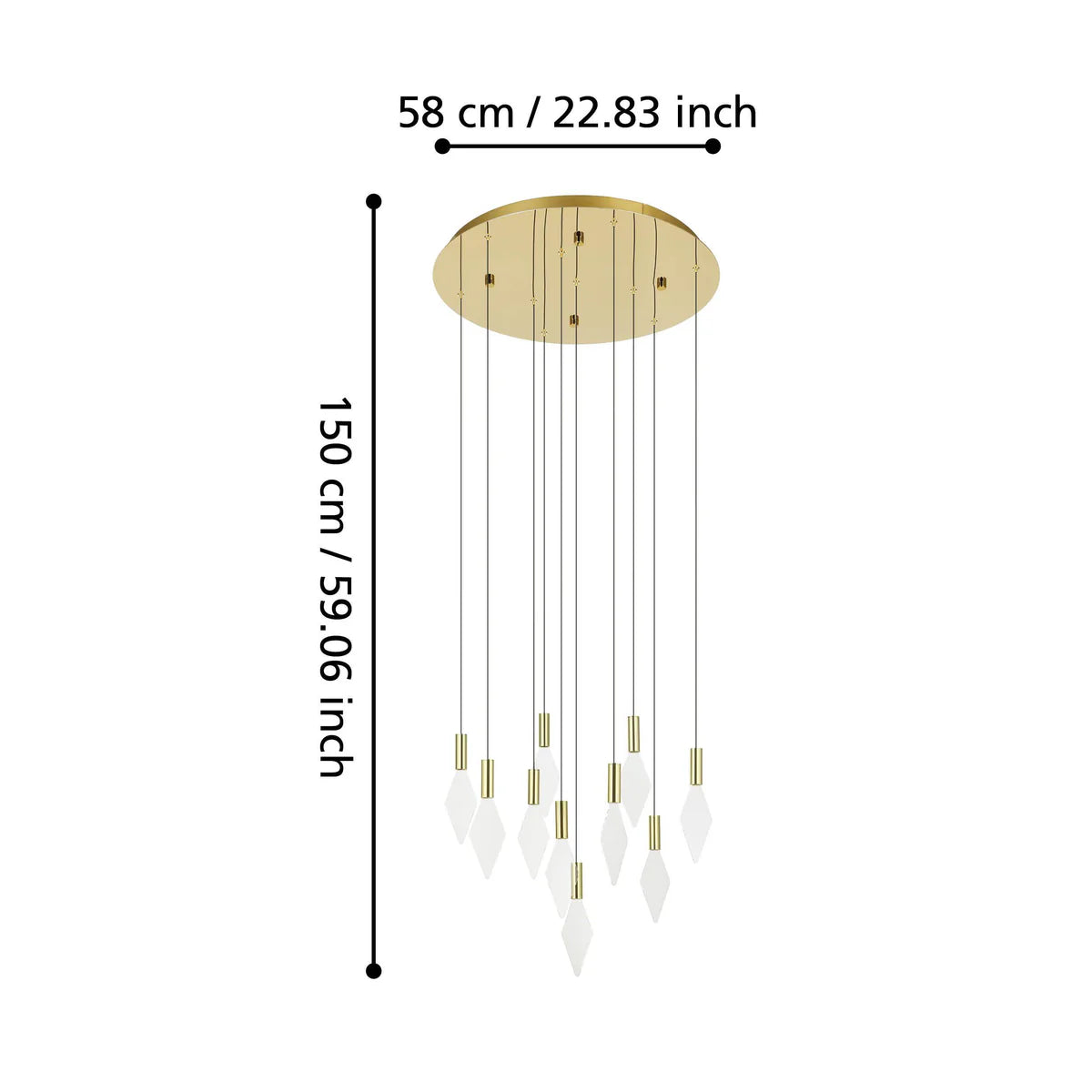 Eglo Mirador 580mm Steel Pendant Light - 390359