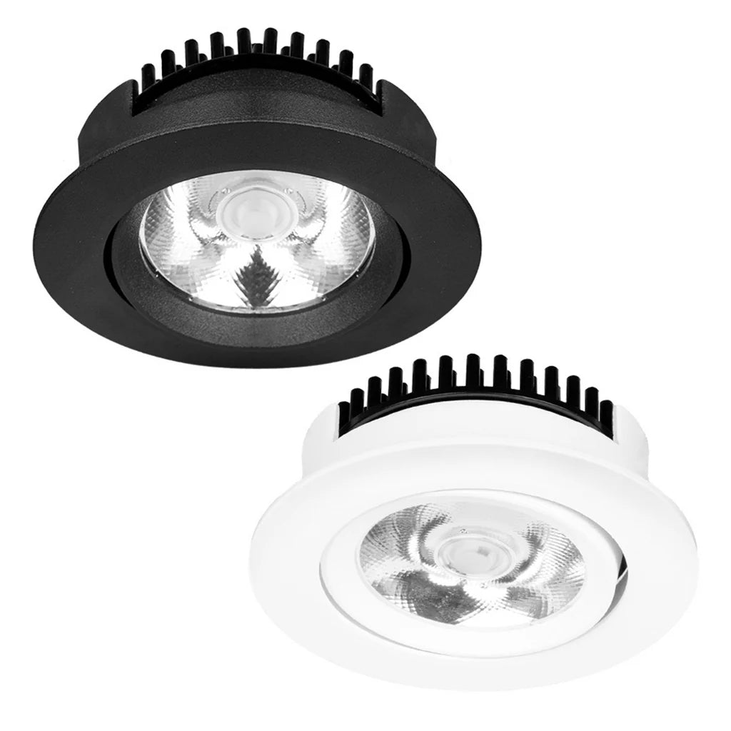 76mm Econoled LED Downlight 7w Black, White 3k, 4k EA7 Trend Lighting (Bulk 10 Pack)