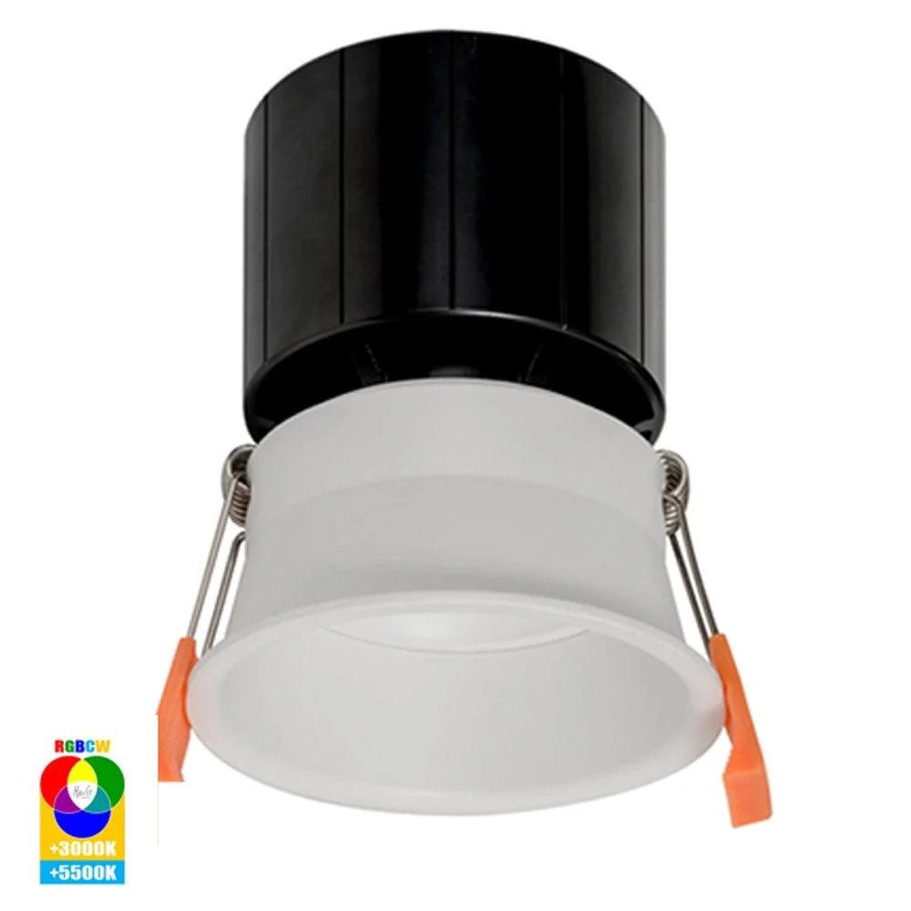 76mm Prime Wifi LED Downlight 12w Black, White RGBCW CRI 90+ HV5513RGBCW Havit Lighting