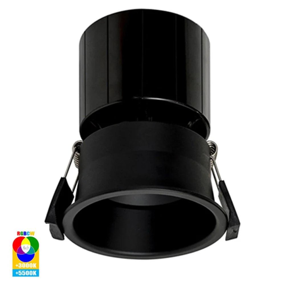 76mm Prime Wifi LED Downlight 12w Black, White RGBCW CRI 90+ HV5513RGBCW Havit Lighting