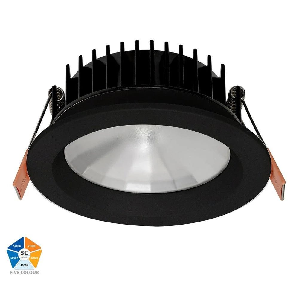 90mm ora LED Downlight 13w Black, White CCT HV5531T Havit Lighting