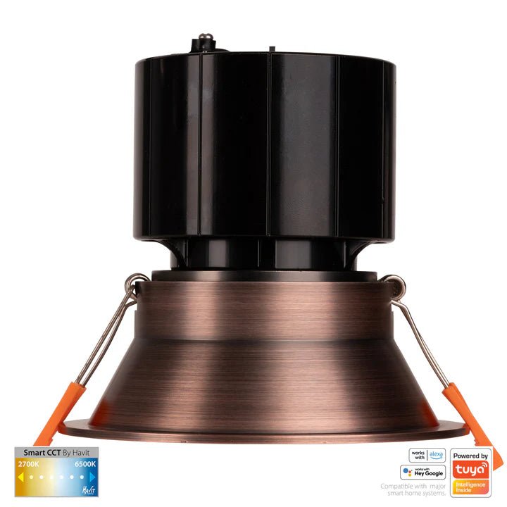 90mm Prime Deep Wifi LED Downlight 12w CCT CRI 90+ HV5514CCT Havit Lighting