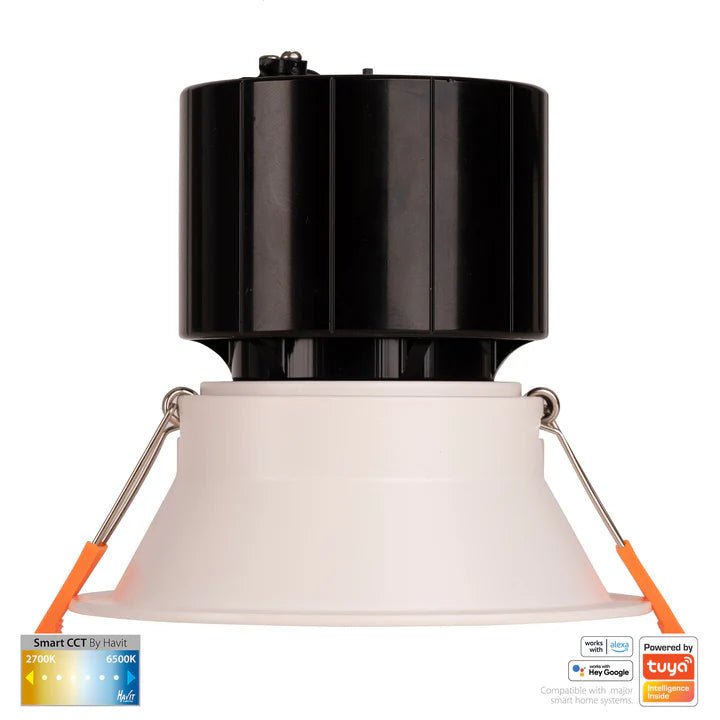 90mm Prime Deep Wifi LED Downlight 12w CCT CRI 90+ HV5514CCT Havit Lighting