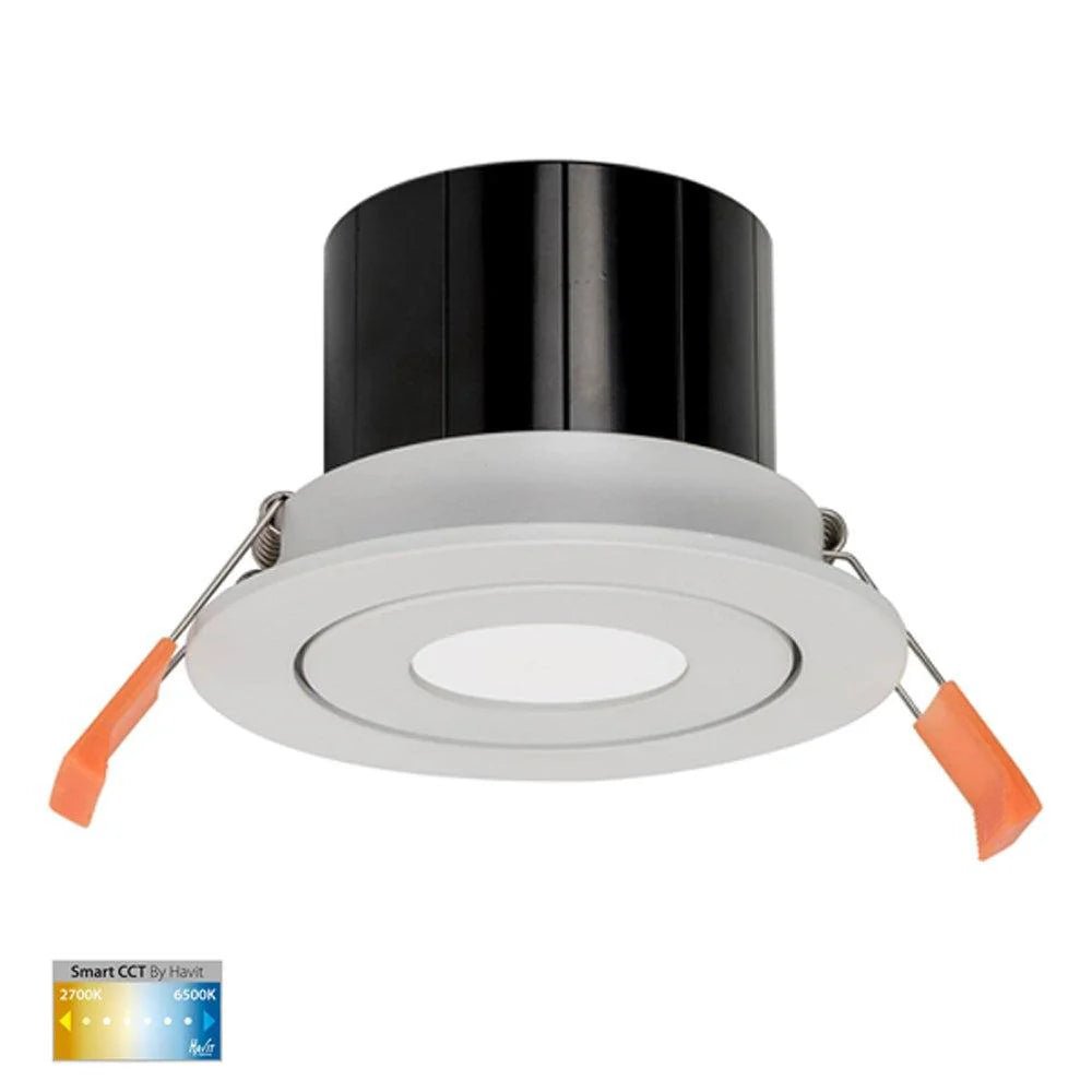 90mm Prime Wifi LED Downlight 12w Black, White CCT CRI 90+ HV5512CCT Havit Lighting