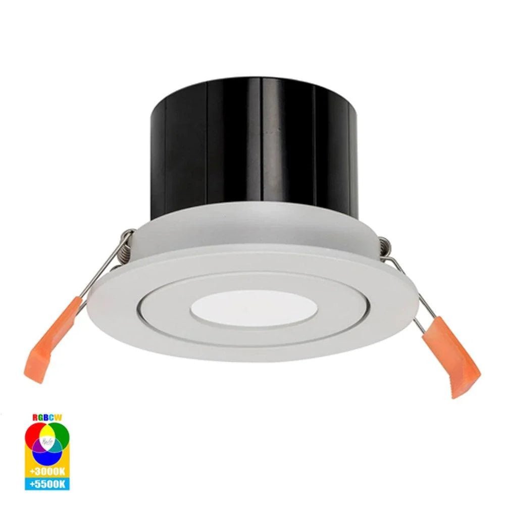 90mm Prime Wifi LED Downlight 12w Black, White RGBCW CRI 90+ HV5512RGBCW Havit Lighting