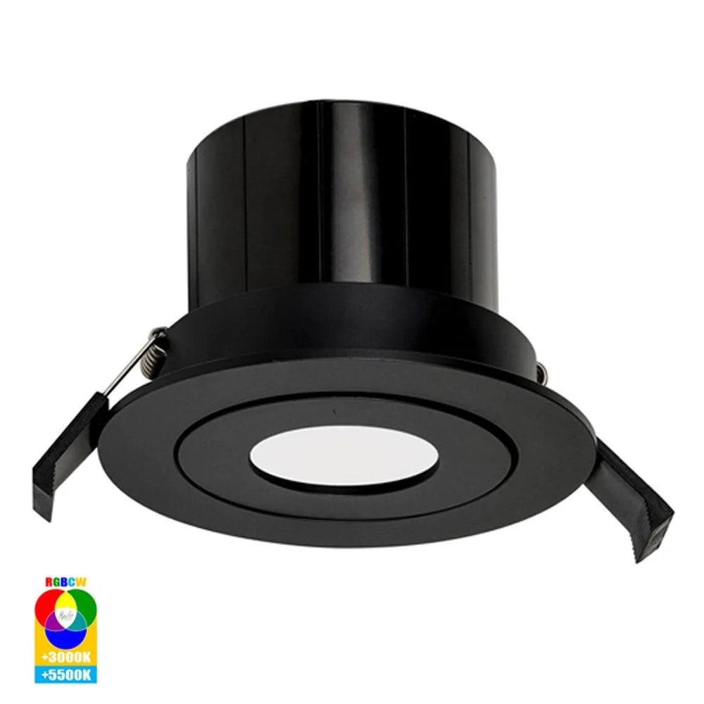 90mm Prime Wifi LED Downlight 12w Black, White RGBCW CRI 90+ HV5512RGBCW Havit Lighting