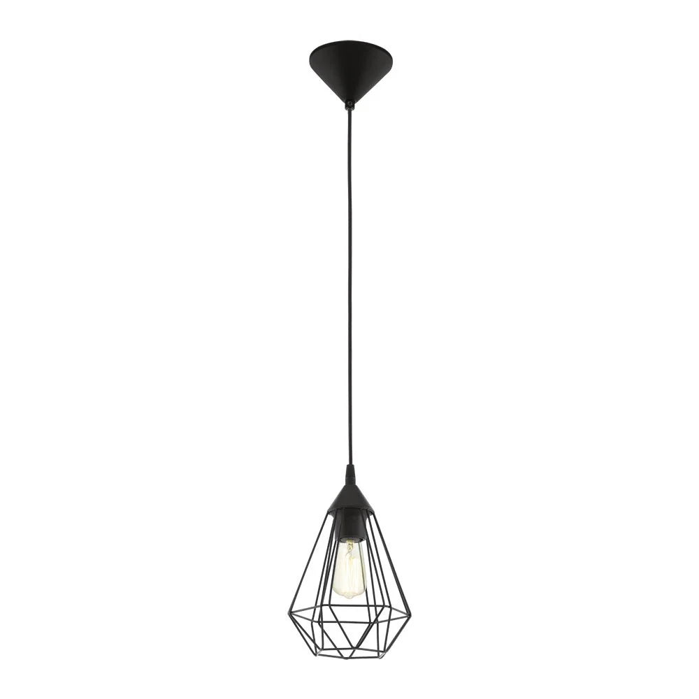 Eglo Tarbes 1 Light Pendant Black 175mm - 94187