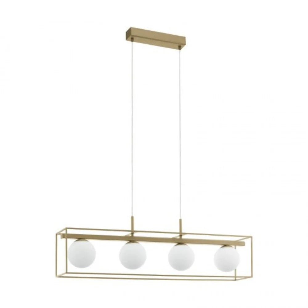 Eglo Interior Vallaspra Contemporary Champagne Island Pendant Light - 97793
