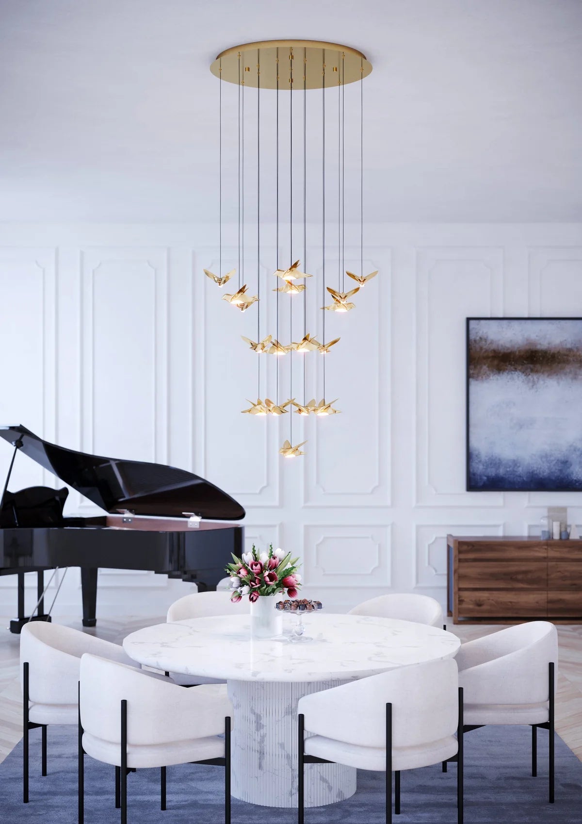 Eglo Paratebueno 780mm Pendant Light Brass - 390398