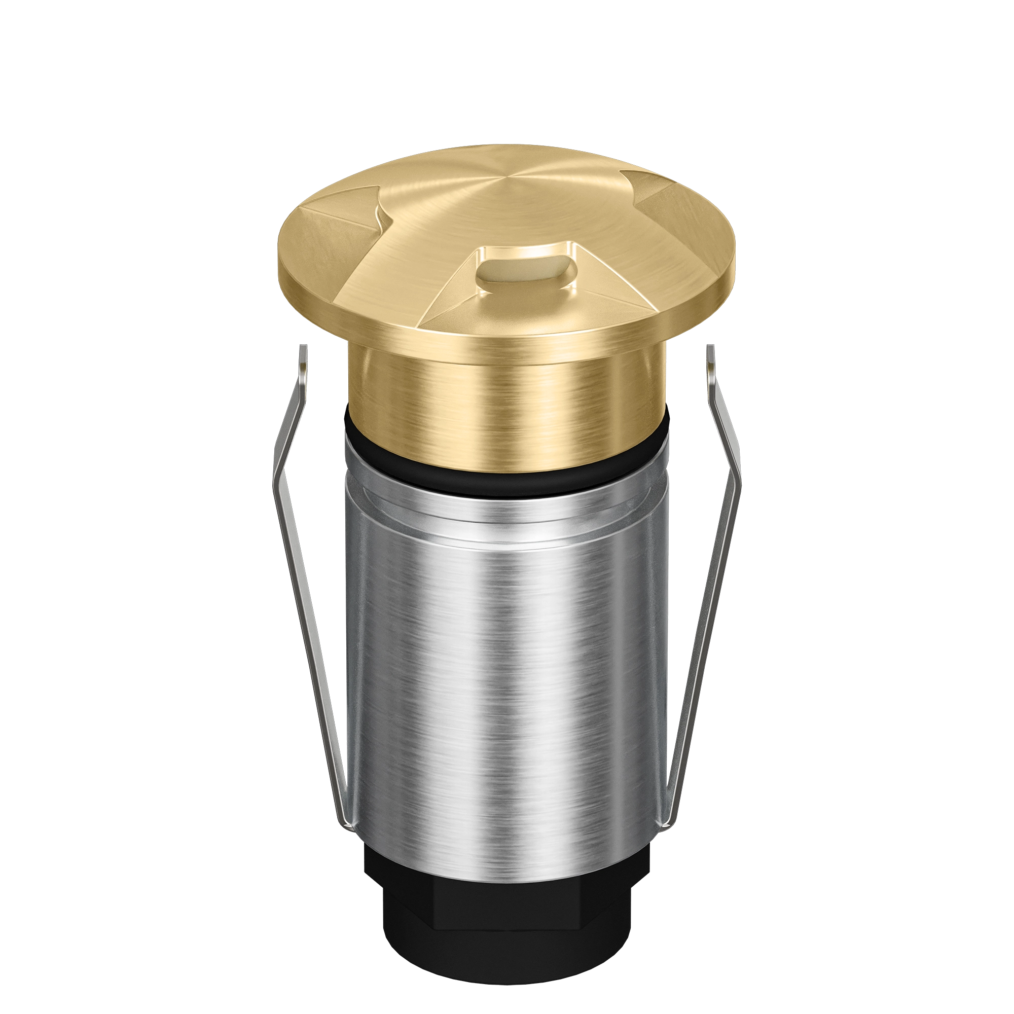Domus Emit 25mm RGBW LED Inground Deck Light — Antique Brass, Black, White, Brushed Brass or Stainless Steel