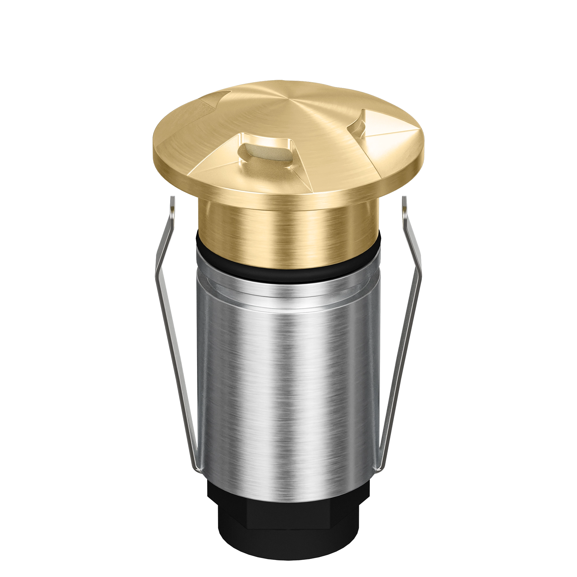Domus Emit 25mm RGBW LED Inground Deck Light — Antique Brass, Black, White, Brushed Brass or Stainless Steel