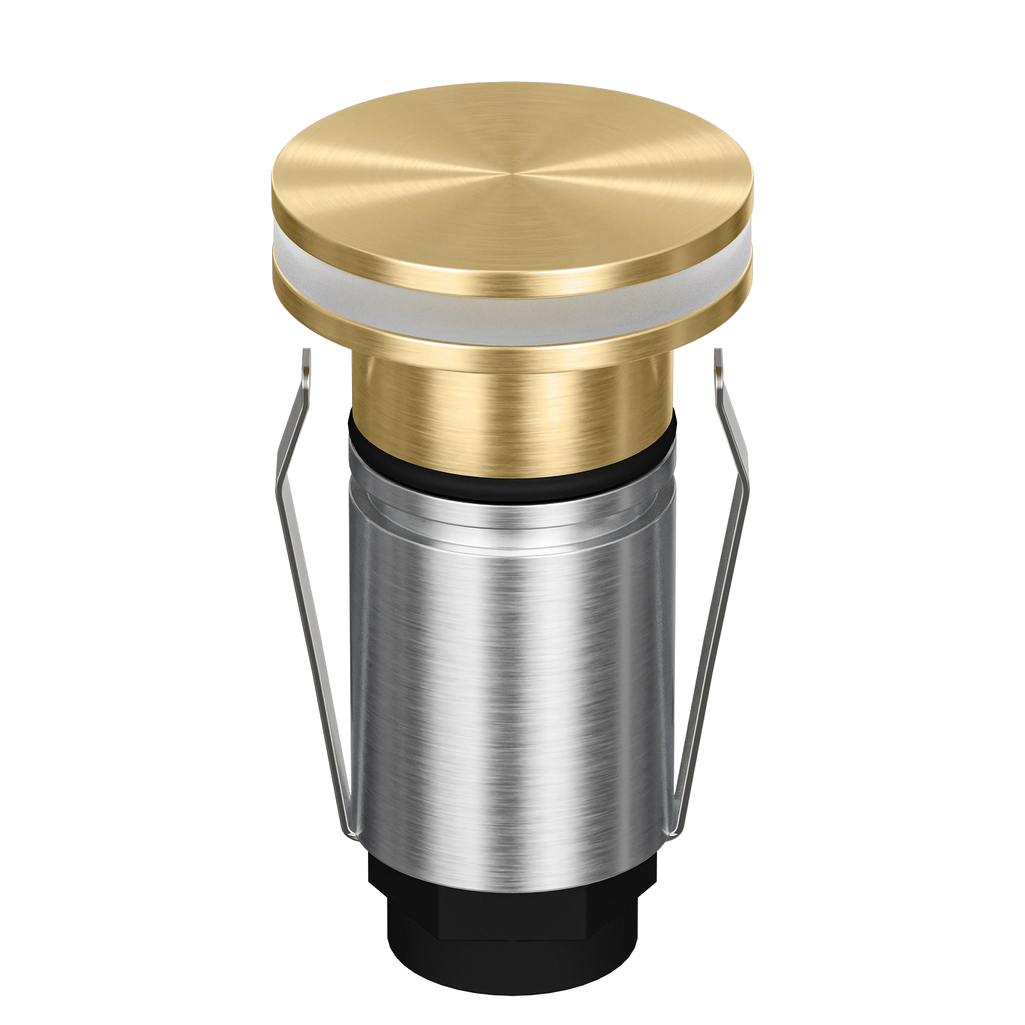 Domus Emit 25mm RGBW LED Inground Deck Light — Antique Brass, Black, White, Brushed Brass or Stainless Steel