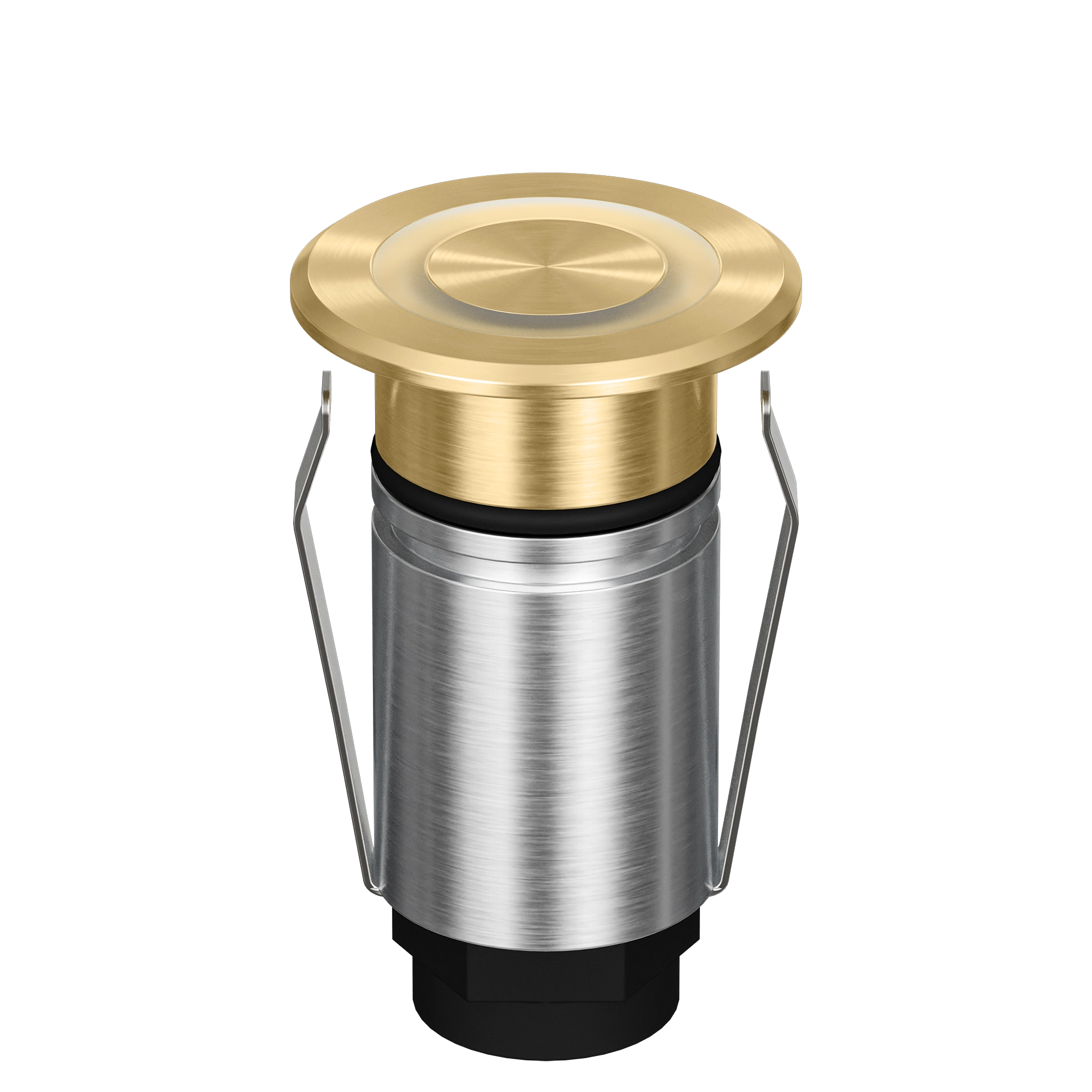 Domus Emit 25mm RGBW LED Inground Deck Light — Antique Brass, Black, White, Brushed Brass or Stainless Steel