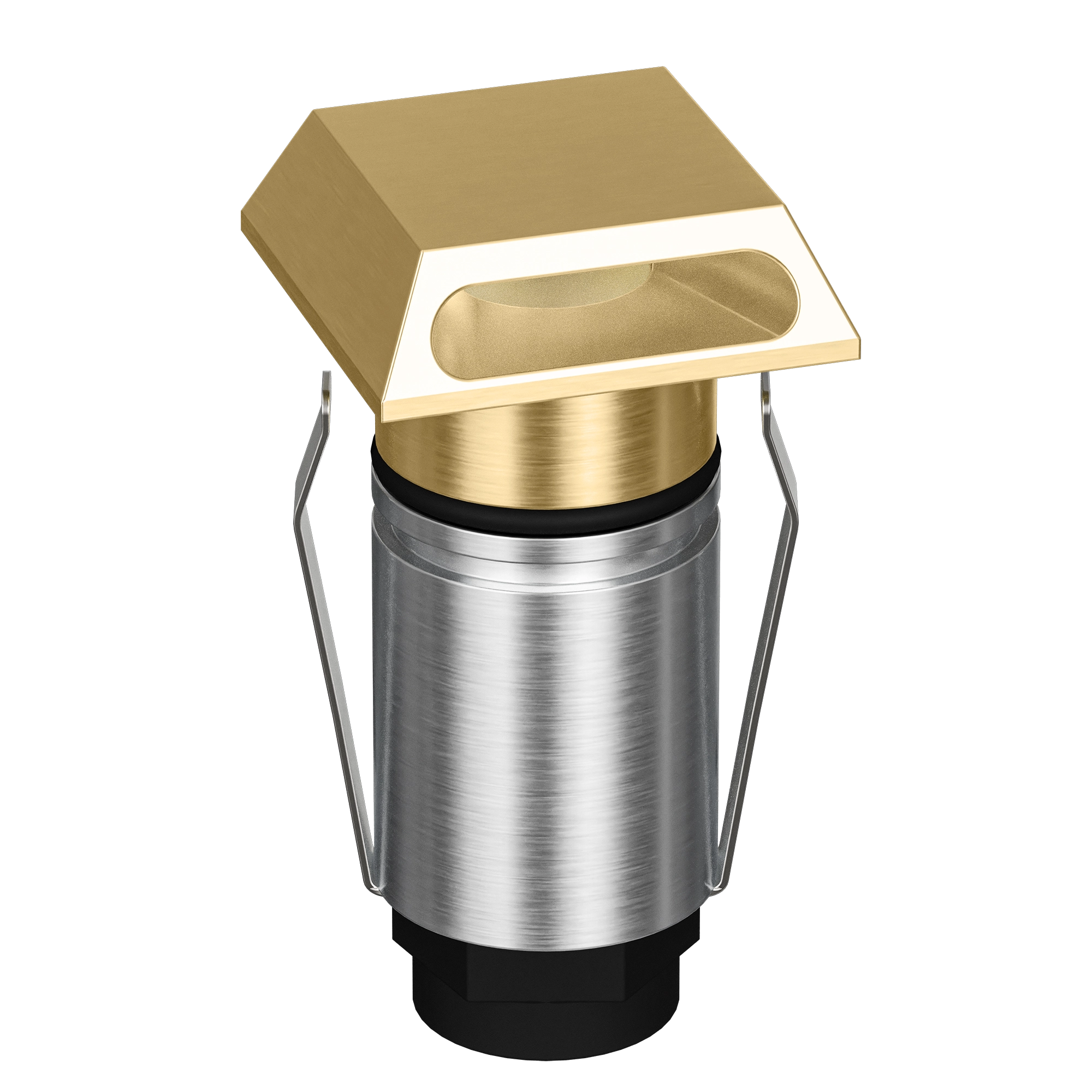 Domus Emit 25mm RGBW LED Inground Deck Light — Antique Brass, Black, White, Brushed Brass or Stainless Steel