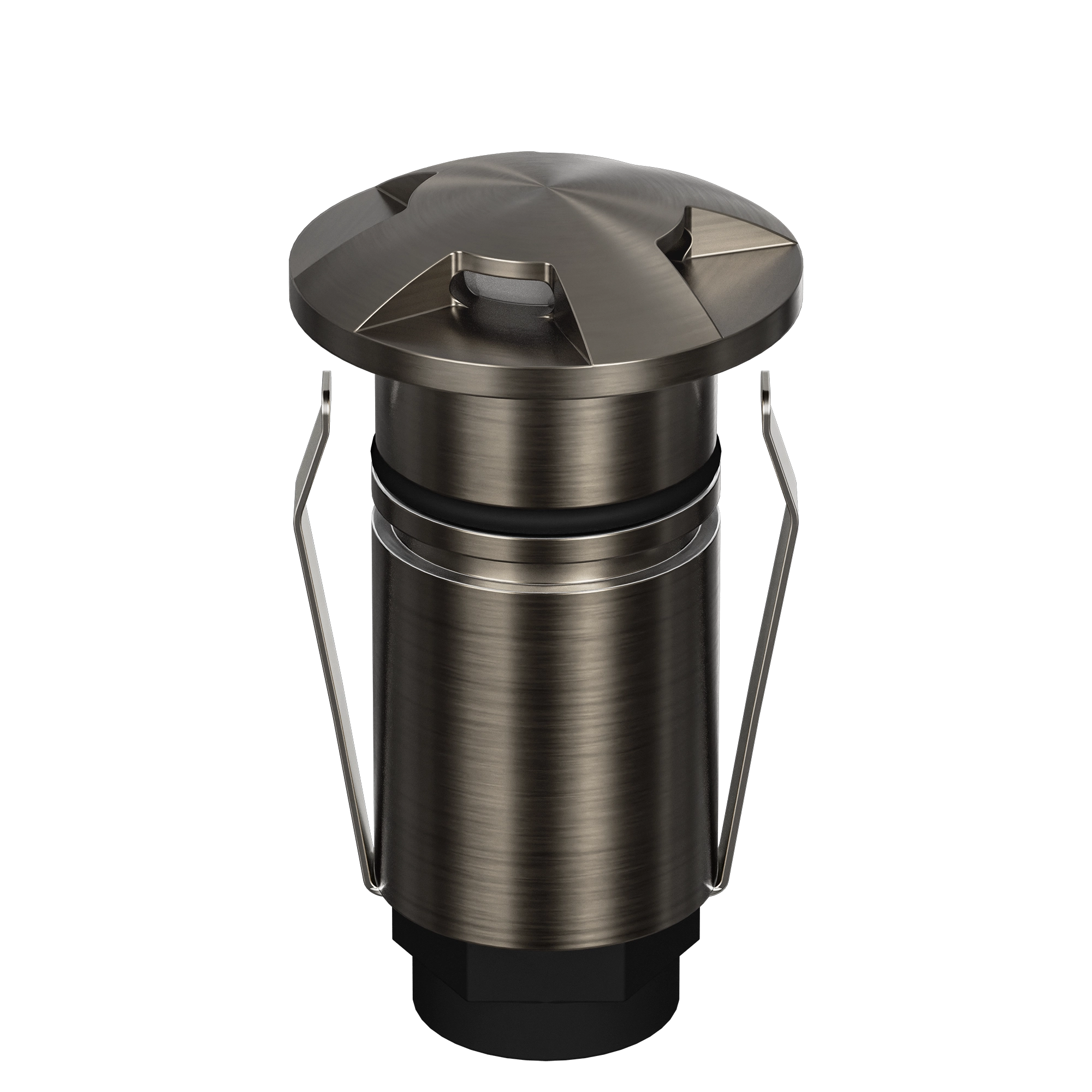 Domus Emit 25mm TRIO LED Inground Deck Light — Antique Brass, Black, Brushed Brass or Stainless Steel