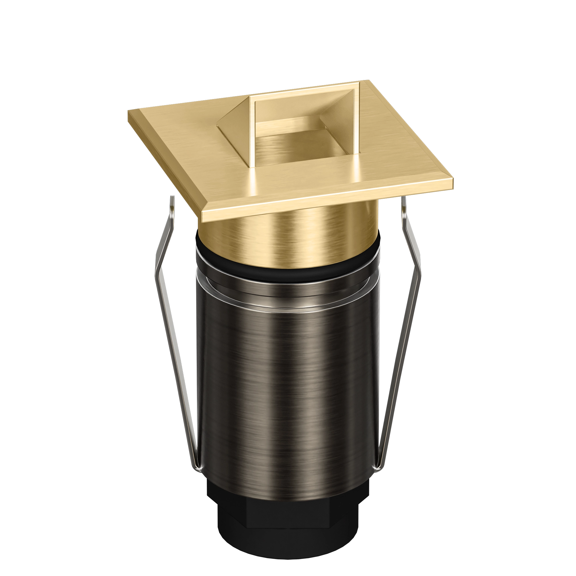 Domus Emit 25mm TRIO LED Inground Deck Light — Antique Brass, Black, Brushed Brass or Stainless Steel