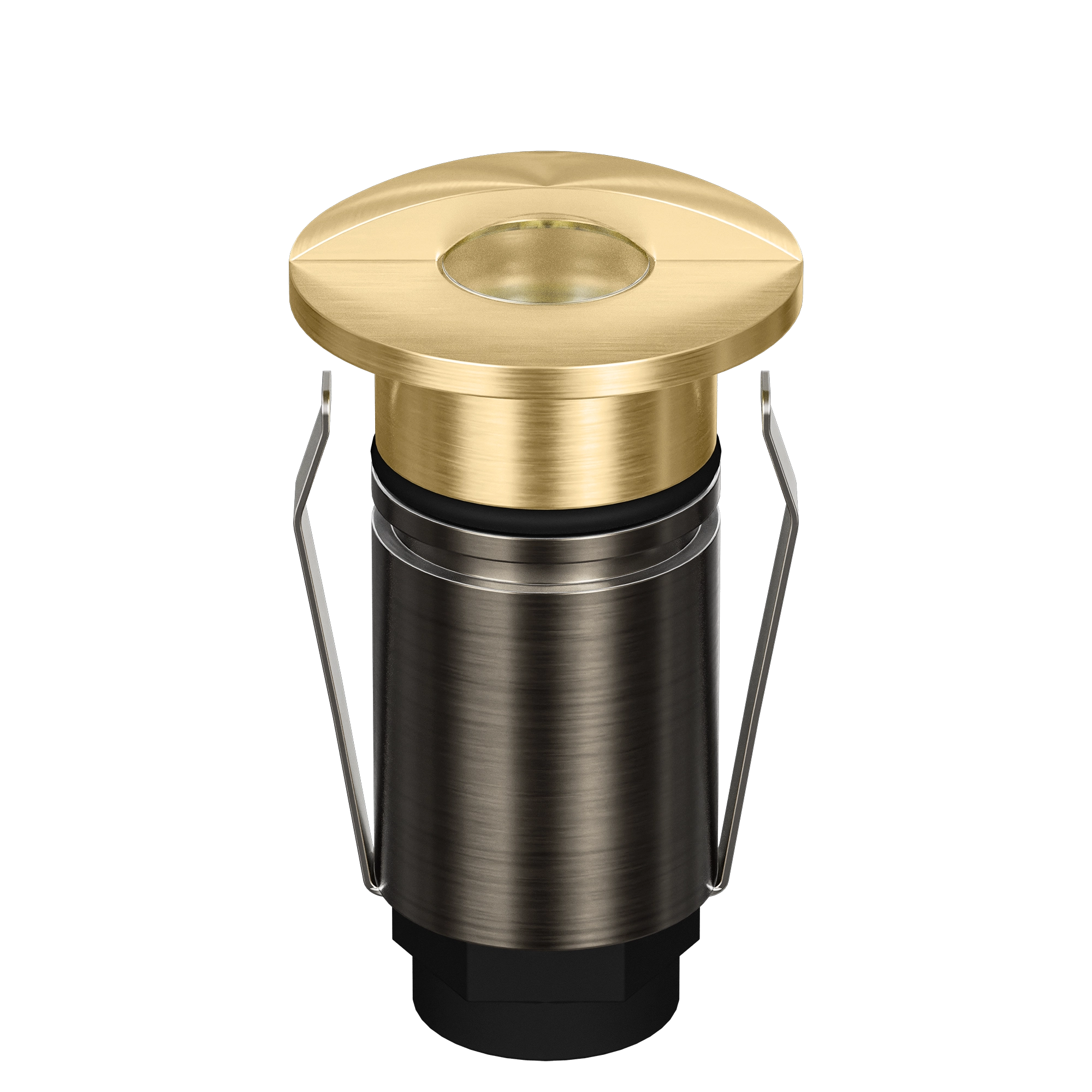 Domus Emit 25mm TRIO LED Inground Deck Light — Antique Brass, Black, Brushed Brass or Stainless Steel