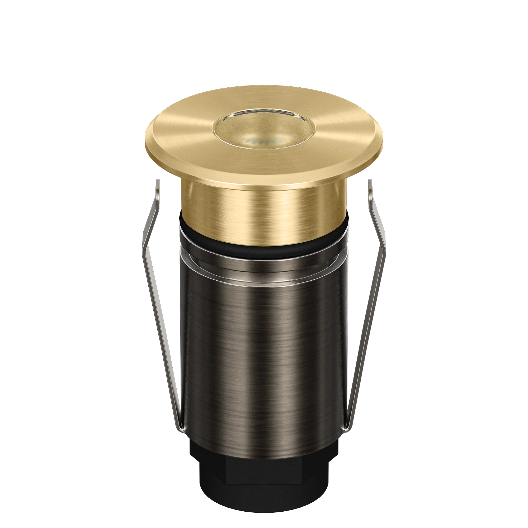 Domus Emit 25mm TRIO LED Inground Deck Light — Antique Brass, Black, Brushed Brass or Stainless Steel