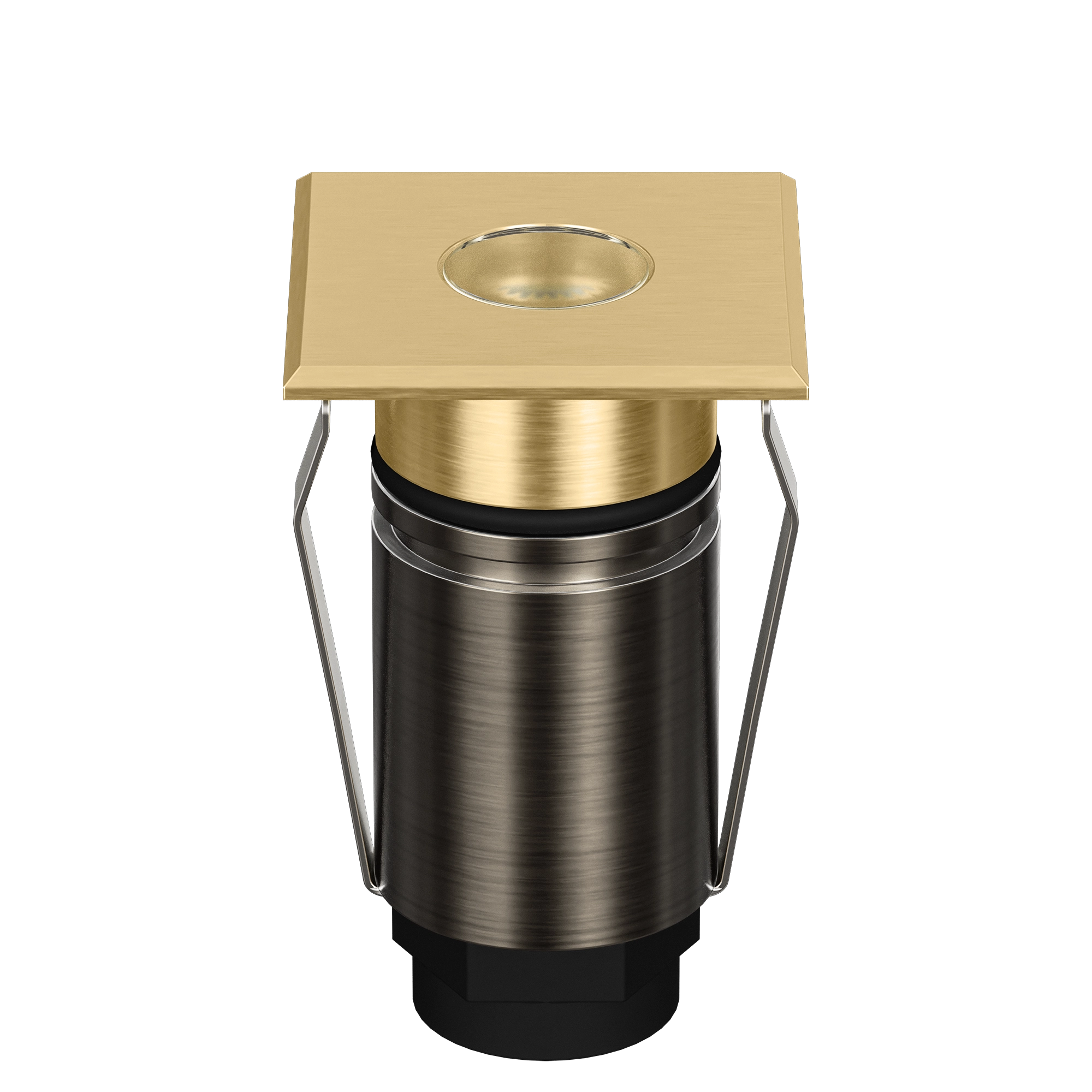 Domus Emit 25mm TRIO LED Inground Deck Light — Antique Brass, Black, Brushed Brass or Stainless Steel