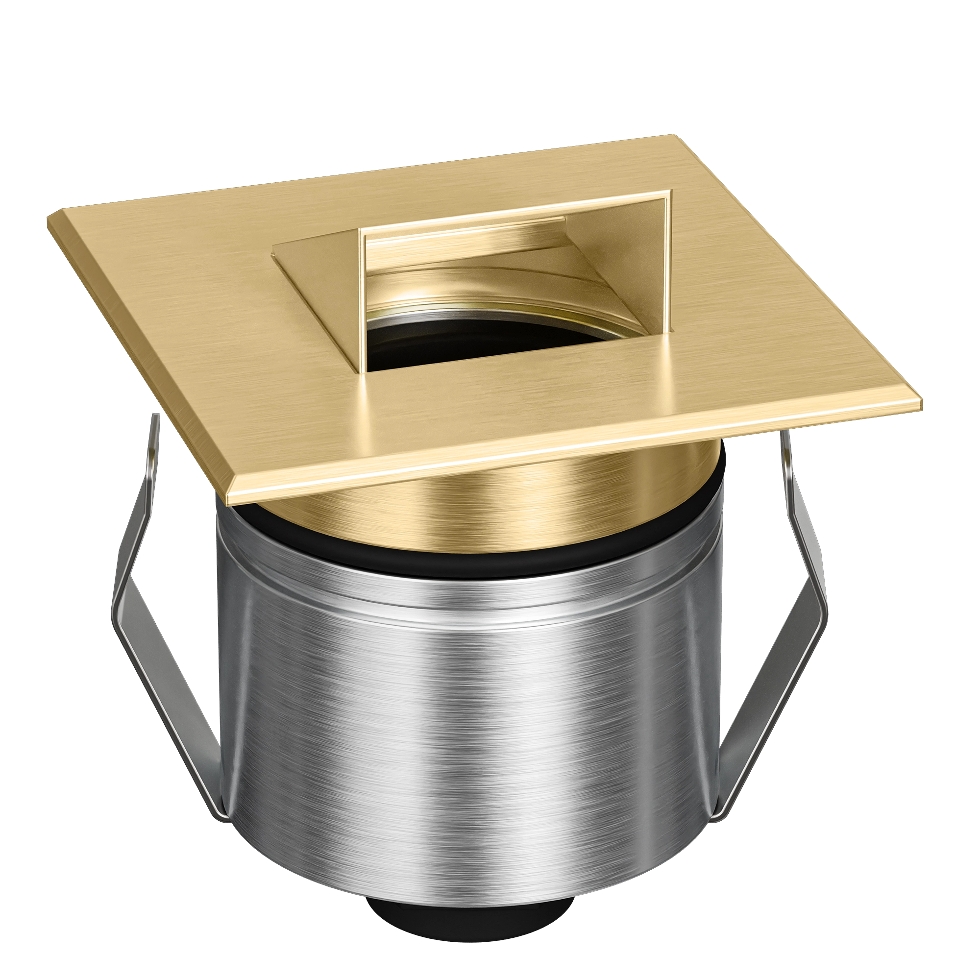 Domus Emit 55mm RGBW LED Inground Deck Light — Antique Brass, Black, White, Brushed Brass or Stainless Steel