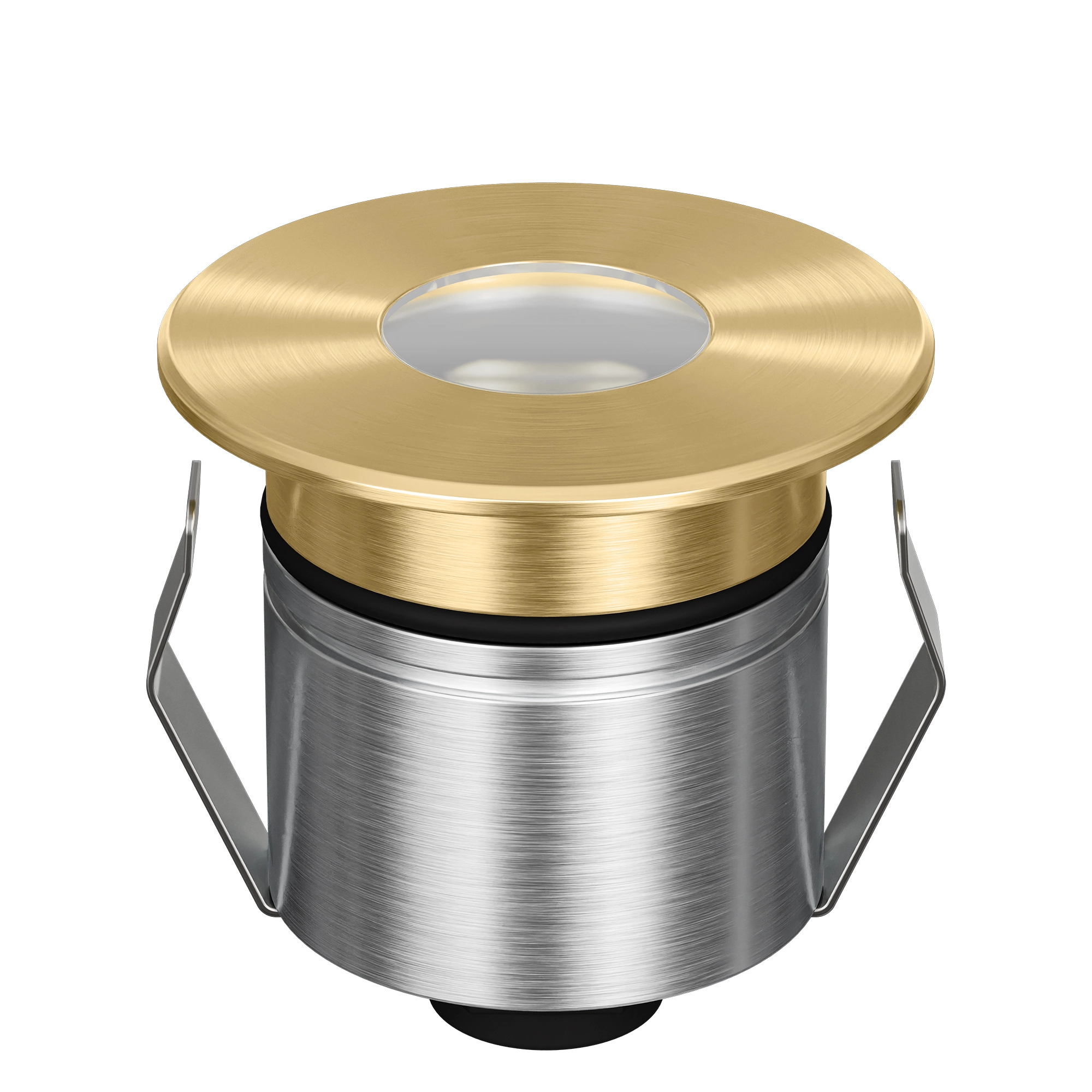 Domus Emit 55mm RGBW LED Inground Deck Light — Antique Brass, Black, White, Brushed Brass or Stainless Steel