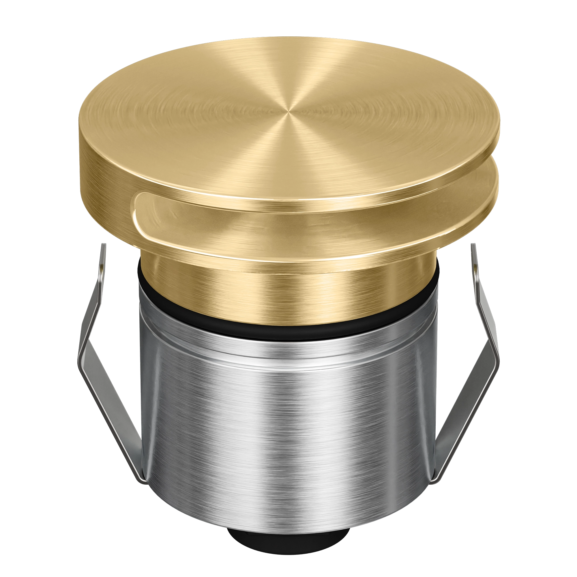 Domus Emit 55mm RGBW LED Inground Deck Light — Antique Brass, Black, White, Brushed Brass or Stainless Steel