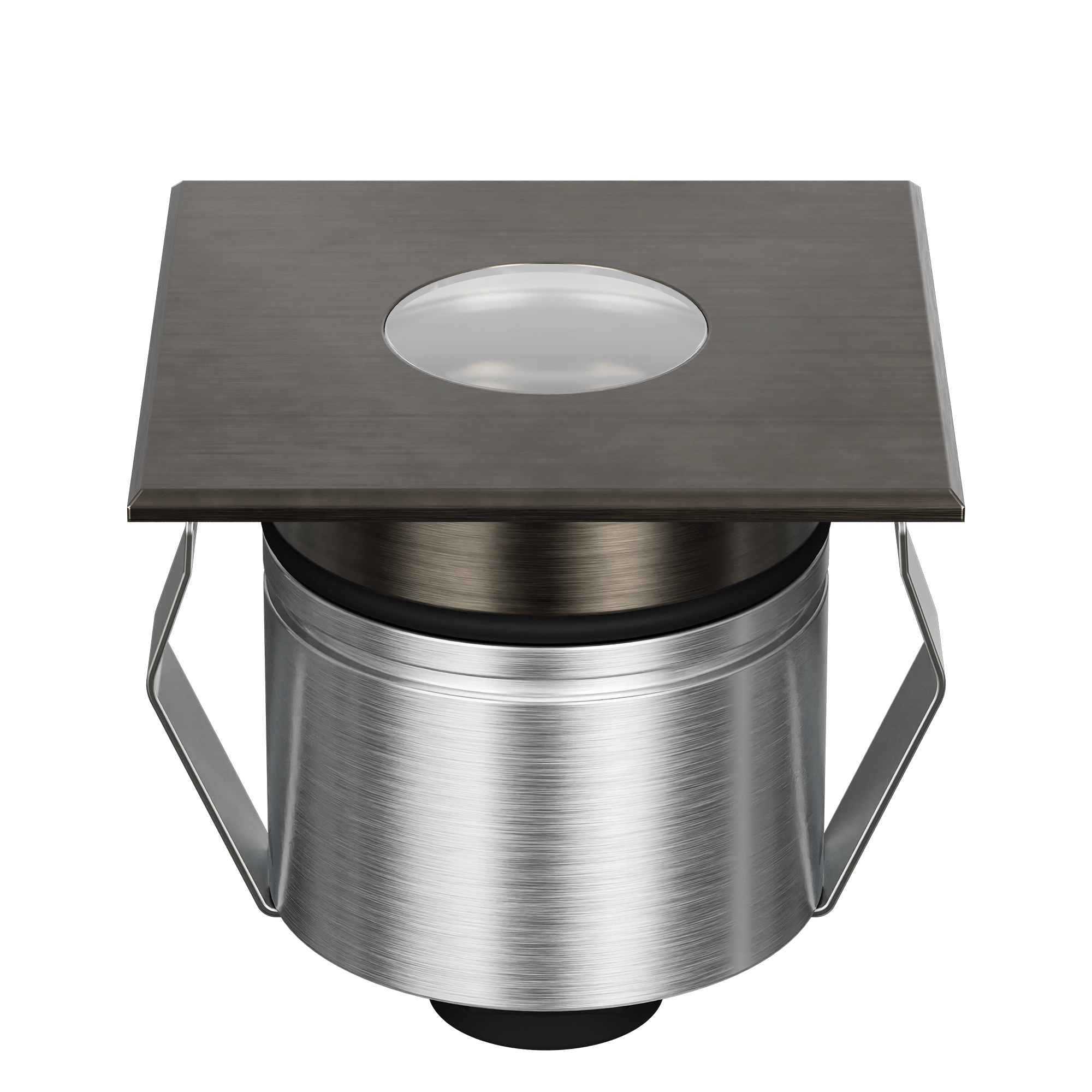 Domus Emit 55mm RGBW LED Inground Deck Light — Antique Brass, Black, White, Brushed Brass or Stainless Steel