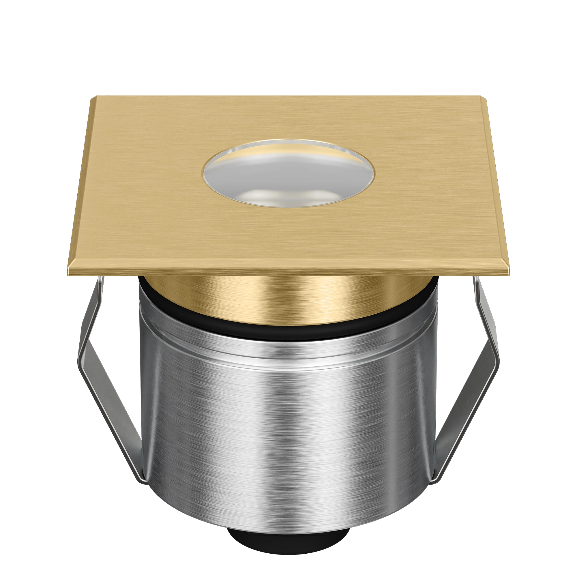 Domus Emit 55mm RGBW LED Inground Deck Light — Antique Brass, Black, White, Brushed Brass or Stainless Steel