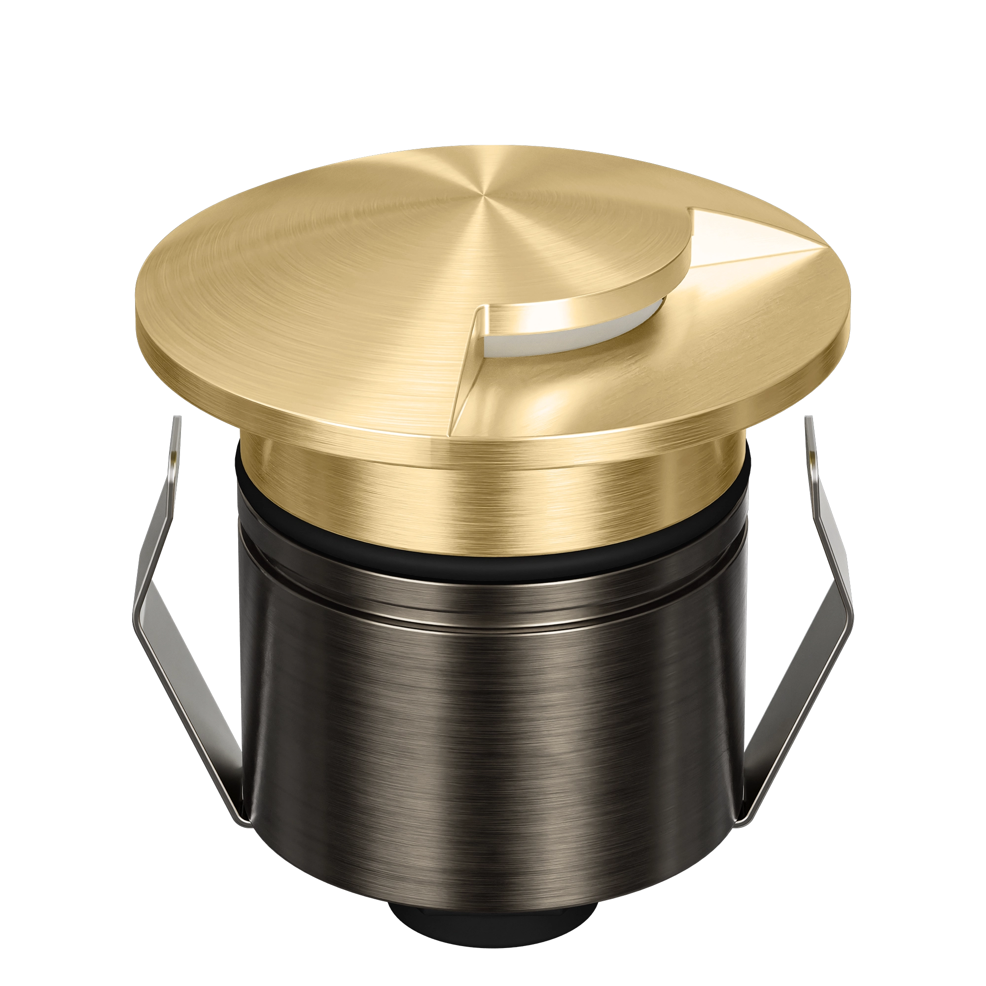 Domus Emit 55mm TRIO LED Inground Deck Light — Antique Brass, Black, White, Brushed Brass or Stainless Steel