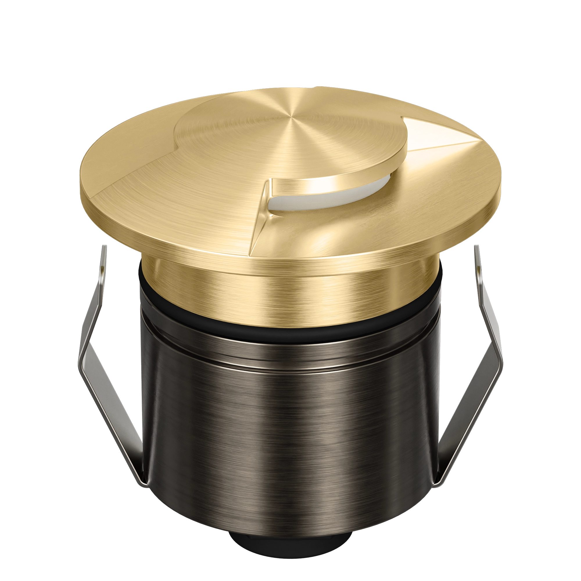 Domus Emit 55mm TRIO LED Inground Deck Light — Antique Brass, Black, White, Brushed Brass or Stainless Steel