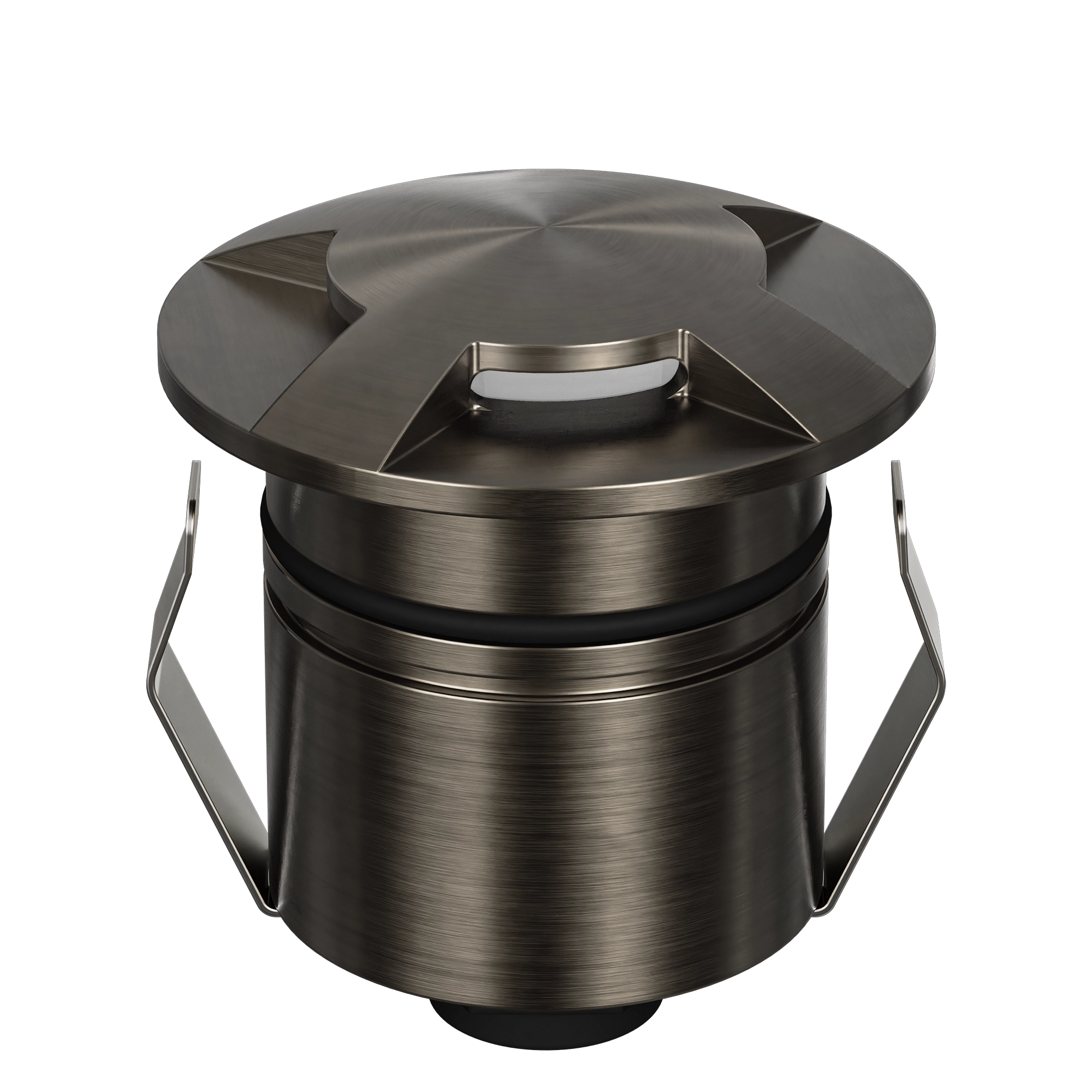 Domus Emit 55mm TRIO LED Inground Deck Light — Antique Brass, Black, White, Brushed Brass or Stainless Steel