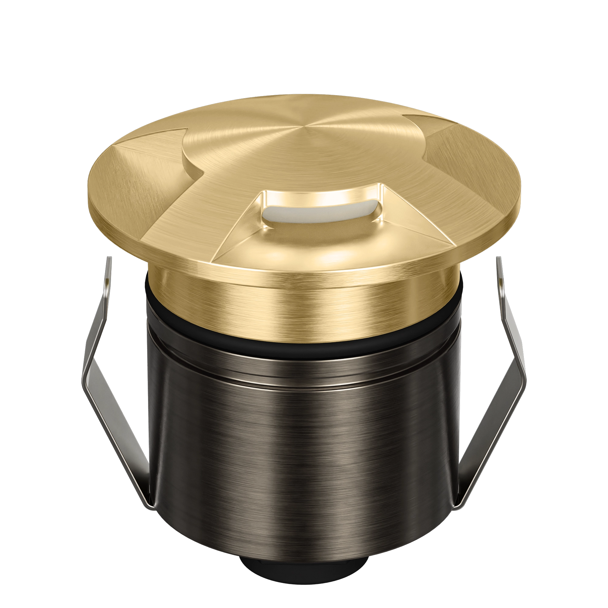 Domus Emit 55mm TRIO LED Inground Deck Light — Antique Brass, Black, White, Brushed Brass or Stainless Steel
