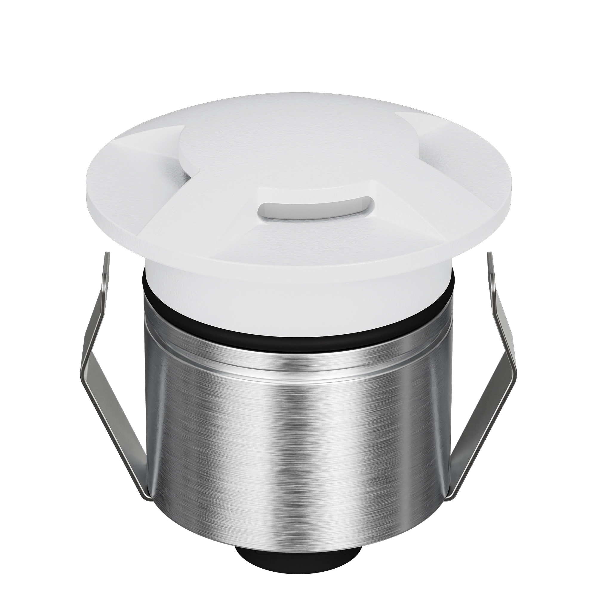 Domus Emit 55mm TRIO LED Inground Deck Light — Antique Brass, Black, White, Brushed Brass or Stainless Steel