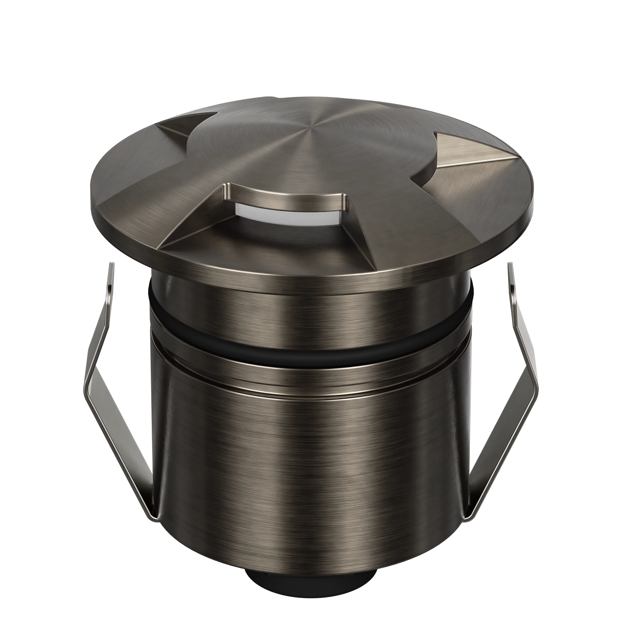 Domus Emit 55mm TRIO LED Inground Deck Light — Antique Brass, Black, White, Brushed Brass or Stainless Steel