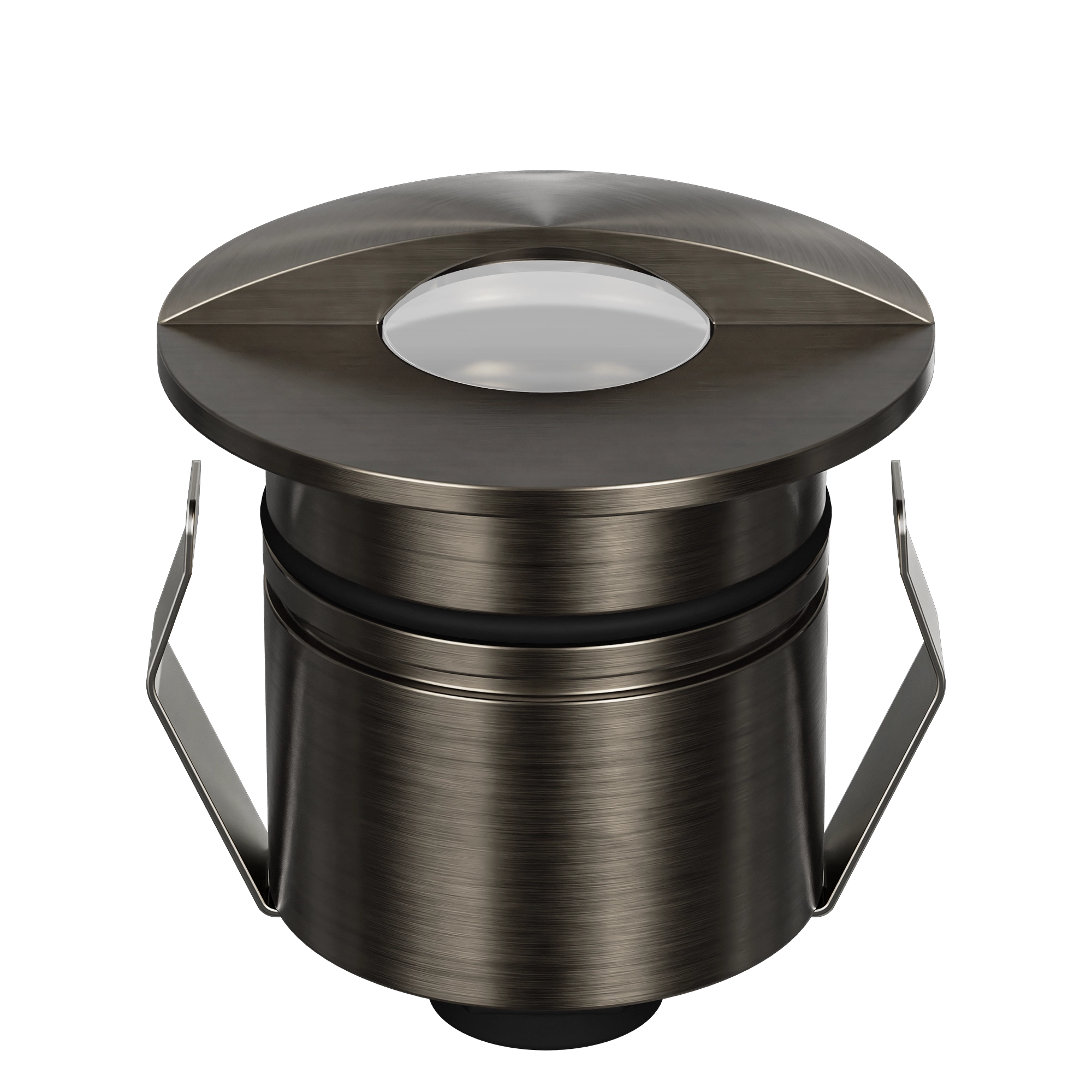 Domus Emit 55mm TRIO LED Inground Deck Light — Antique Brass, Black, White, Brushed Brass or Stainless Steel